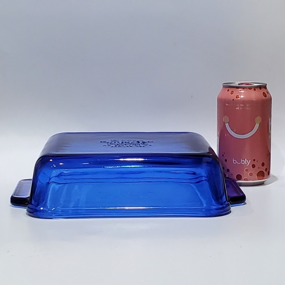 Anchor Hocking Essentials Cobalt Blue Square 🟦 10 1/4" Glass Baker - Picture 6 of 9